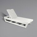 Sequoia By Highwood Usa CM-LNGSQ61-WHE Pinehurst White Faux Wood Chaise Lounge 432LNGSQ61WH